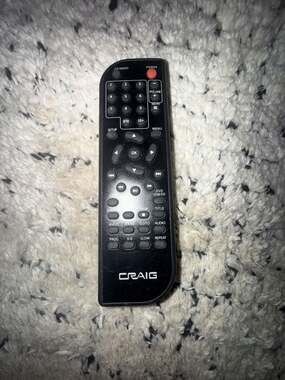Craig CVD401A DVD Player Remote Control